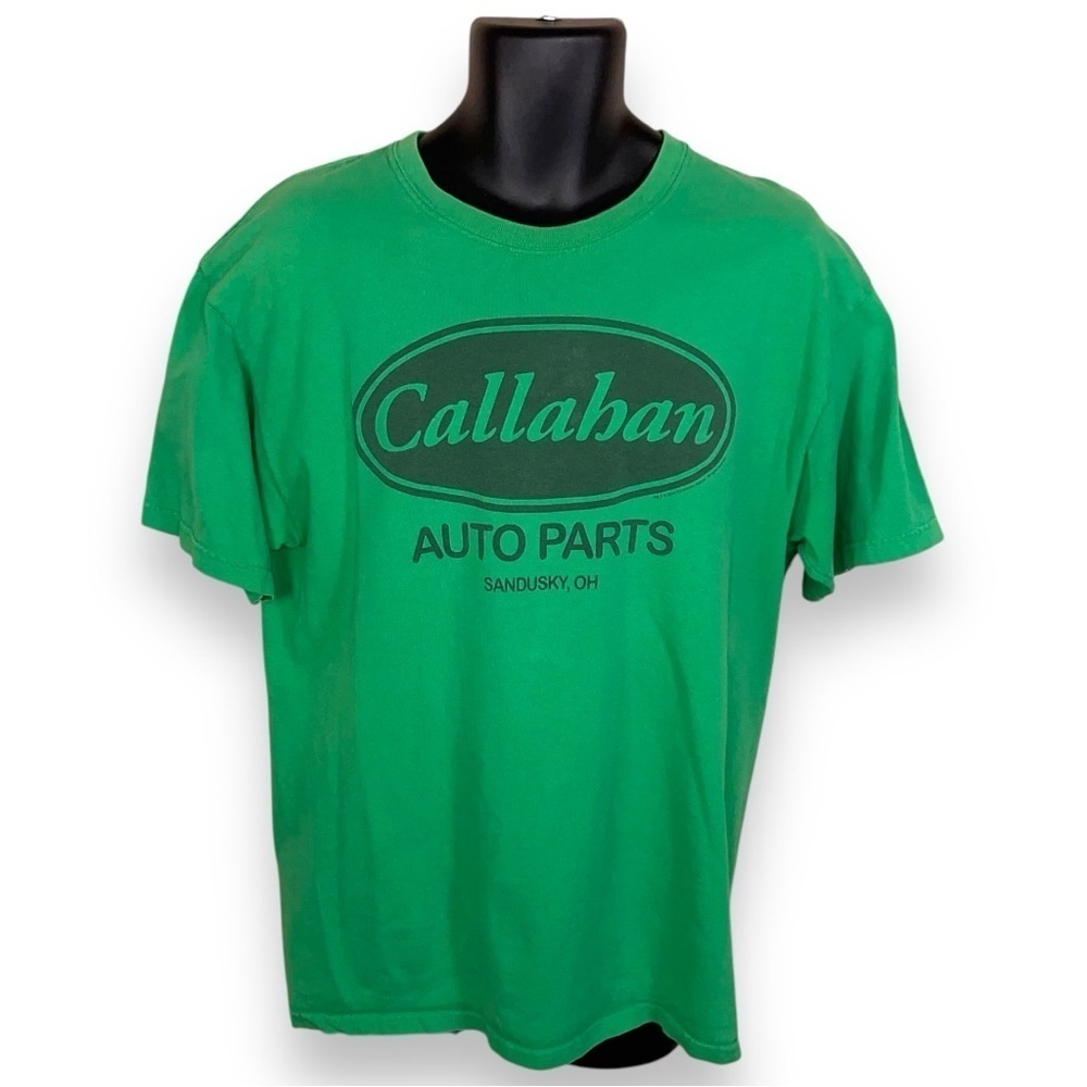 Vintage Callahan Auto Parts  Tommy Boy Movie Men's Green T-Shirt : Size Large
